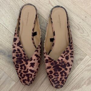 Banana Republic Brown Leopard Print Mules